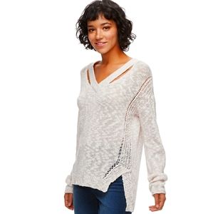 Mudd Cut Out V-Neck Sweater